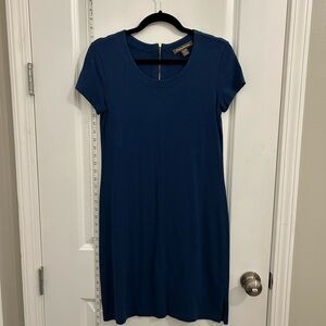 Tommy Bahama Blue Sheath Mini Dress Crew Neck Short Sleeve